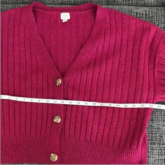 A NEW DAY | Pink Ribbed Cardigan Sweater - Picture 3 of 5